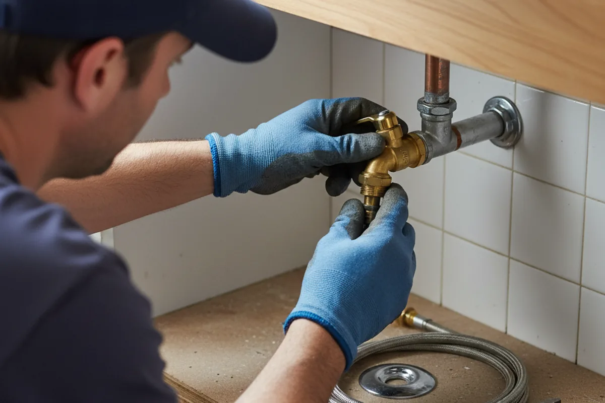 Shutoff valve and fitting work during Faucet and Fixture Repair in Edgewater